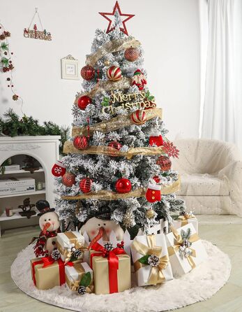 Шарм-кулі для ялинки Shareconn, 80 мм, набір 12 шт. - безпечні, декоративні, червоно-золоті