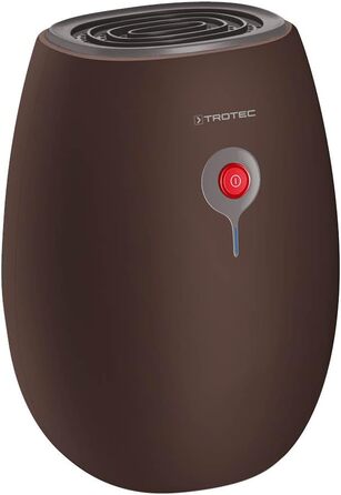 TROTEC Electric Dehumidifier TTP 1 E – Performance 0.22 L/day – 5 m² / 12.5 m³ – Brown Room Dehumidifier