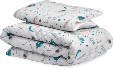 Комплект постільної білизни для новонароджених FlyIdeas: 100% бавовна, сертифікат якості, 160x80 см (Космос)