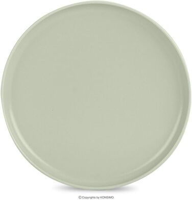 Набір посуду Konsimo VICTO для 6 осіб: 18-ти частинний сервіз з тарілок з кераміки, зелений матовий