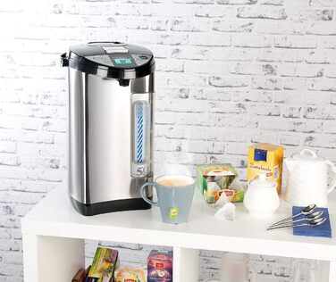 Rosenstein & Söhne Hot Water Dispenser: 5-Liter Water Tank, 5 Temperature Settings, 1.200 Watts (Hot Water Boiler, Hot Water Heater, Instant Water Heater)