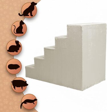 Сходинка для собак Mg Design - дерев'яна, з міцним каркасом, для диванів та ліжок, 40x45x5 см / 71x40.5x56 см