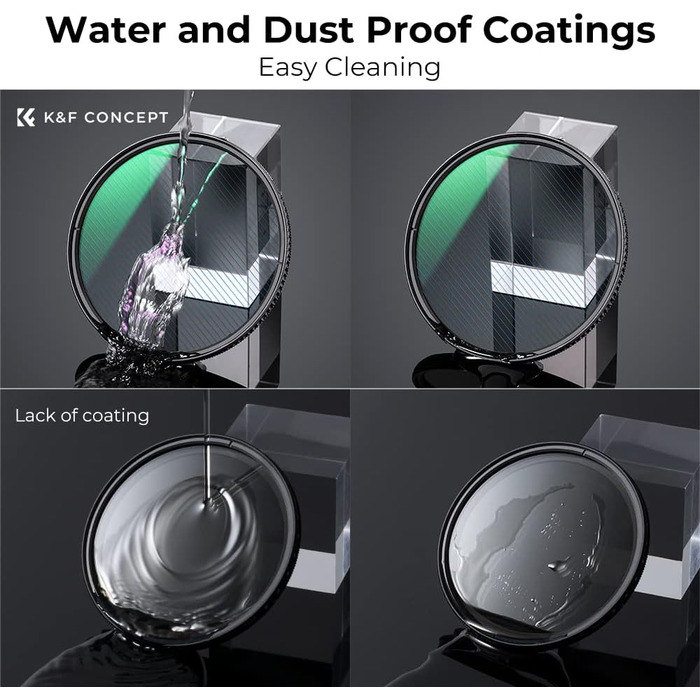 Фільтр K&F CONCEPT Blue Streak Anamorpher 82mm: Ефект синіх смуг, Nano-Xcel