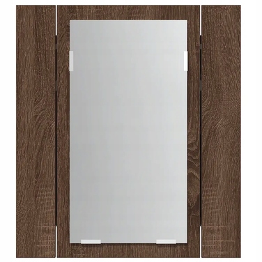 Шафа у ванну кімнату з дзеркалом та LED-підсвіткою, 40x12x45 см, колір 