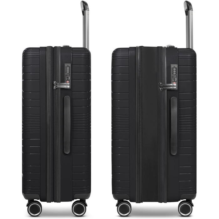 Набір валіз Franky Dallas 3.0 (3 шт.) | Чорний | TSA-замок, 4 колеса, об'єм 36/60/92 л