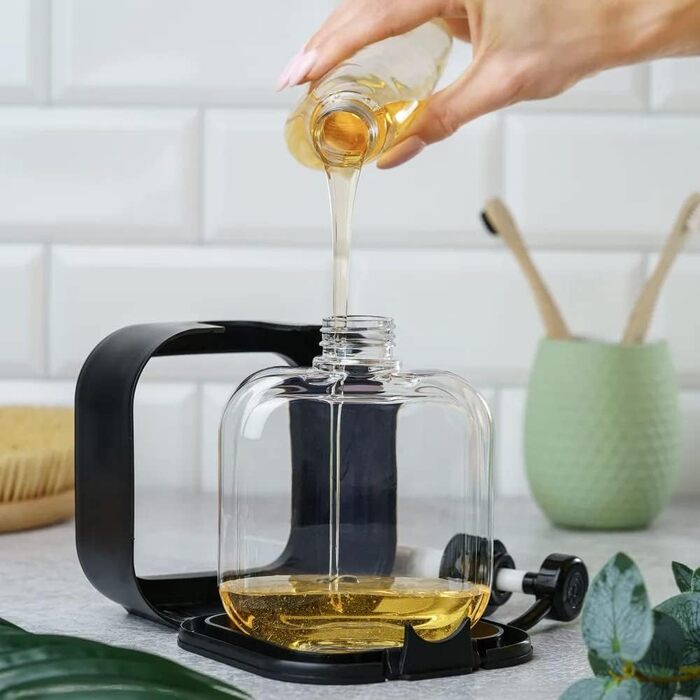 Набір дозаторів для мила та гелю для душу, 500 мл, чорний (2 шт.) - для кухні та ванної кімнати