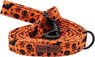 Елегантний нашийник для собак Lionet Paws з краваткою, бавовняний, з металевим затвором, розмір 40-66 см, XS (1 шт.), для Хелловіну