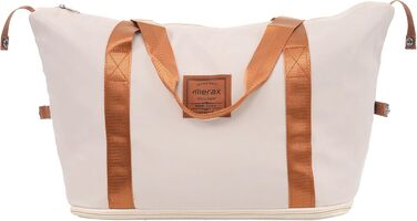 Набір валіз Merax 5-ти частинний: велика, середня, маленька валіза, сумка та органайзер, ABS, TSA-замок, розширюється, бежевий колір