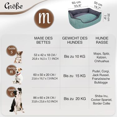 Ліжко для собак та котів, корзина для собак, диванчик для собак, подушка для собак, ліжко для котів, подушка для котів, зручне, миється, не слизьке, знімний коврик, плюшеве, тепле, розмір S, колір зелений