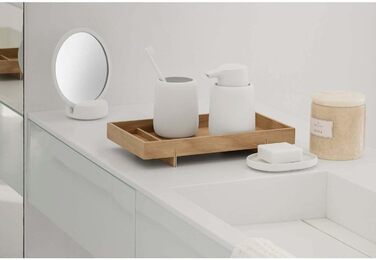 Blomus Soap Dish -SONO- Moonbeam, Soap Dish, Bathroom Shelf, Soap Dish, Ceramic, 13 x 10cm