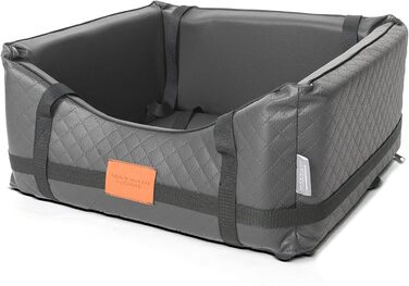 Автокрісло для собак Mayaadi-Home з штучної шкіри, 65x55x25 см, темно-сірий
