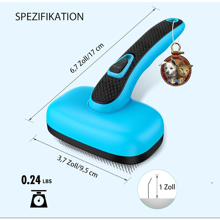 Щітка для собак та котів - самоочисна, легка у чищенні, зменшує випадання шерсті, видаляє волосся. Підходить для великих, середніх та маленьких тварин з довгою та короткою шерстю. Зелена (блакитна, 3 шт., нові)