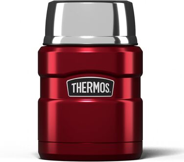 Термос King Thermoskanne / Thermosflasche для їжі, 0.47 л, нержавіюча сталь, Червоний (Cranberry Red)