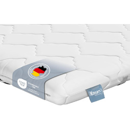 XDREAM Pure | Ergonomic mattress topper with a high-quality cold foam core | Ties for securing | Öko-Tex certified | 140 x 200 cm