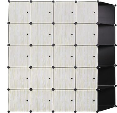 WOLTU Wardrobe/Clothes Cabinet with Shelf System, Bookshelf, Shoe Rack, DIY Shelf with 2 Clothes Rails, Super Large SR0102she