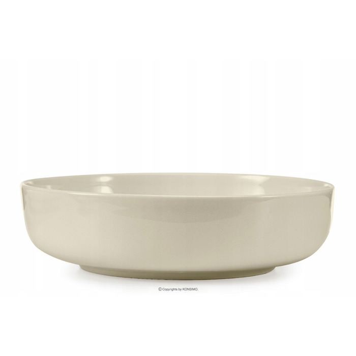 Обідній сервіз Konsimo Victo, бежевий глянцевий, набір тарілок на 6 осіб (12 предметів)