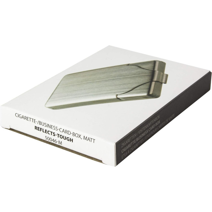 Металеве табакерка для сигарет: компактний, плоский, з дзеркалом. Для жінок та чоловіків. Містить до 7 сигарет. Виготовлено з нержавіючої сталі.