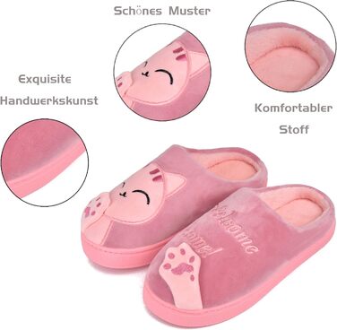 Тапочки додому JackShibo для жінок та чоловіків, зимові, плюшеві, теплі, з фетру, зручні (36/37 EU, червоні)