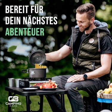 Набір посуду для кемпінгу - кухонний набір для 2 осіб з алюмінію та нержавіючої сталі