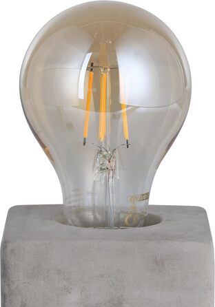 Настільна лампа EGLO Prestwick: вінтажний стиль, індустріальний дизайн, бетон, сірий колір, з вимикачем, патрон E27