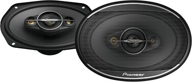 Автомобільні коаксіальні динаміки Pioneer TS-A6961F 6x9 дюймів, 4-смугові, 450 Вт, потужний звук, високий ККД, монтажна глибина 72 мм, з решіткою