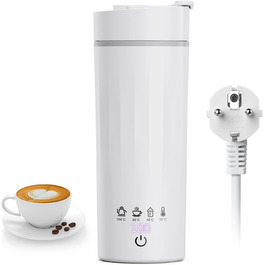 Flintronic Travel Electric Kettle, 380ML Mini Electric Kettle, 220 V / 300W Thermos Flask, 304 Stainless Steel Liner, Small Portable Electric Kettle with Automatic Shut-Off (C-wei-b-475ml)
