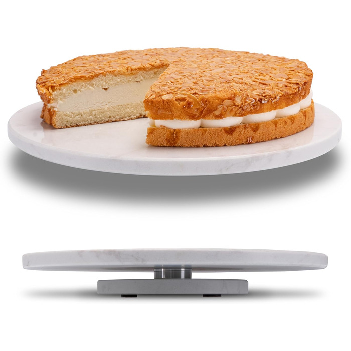 Rotating marble plate, round cake stand, cake plate, sausage plate, cheese plate, marble plate, serving platter with foot, serving dish, rotating tray, tiered cake stand, decoration tray, table decoration