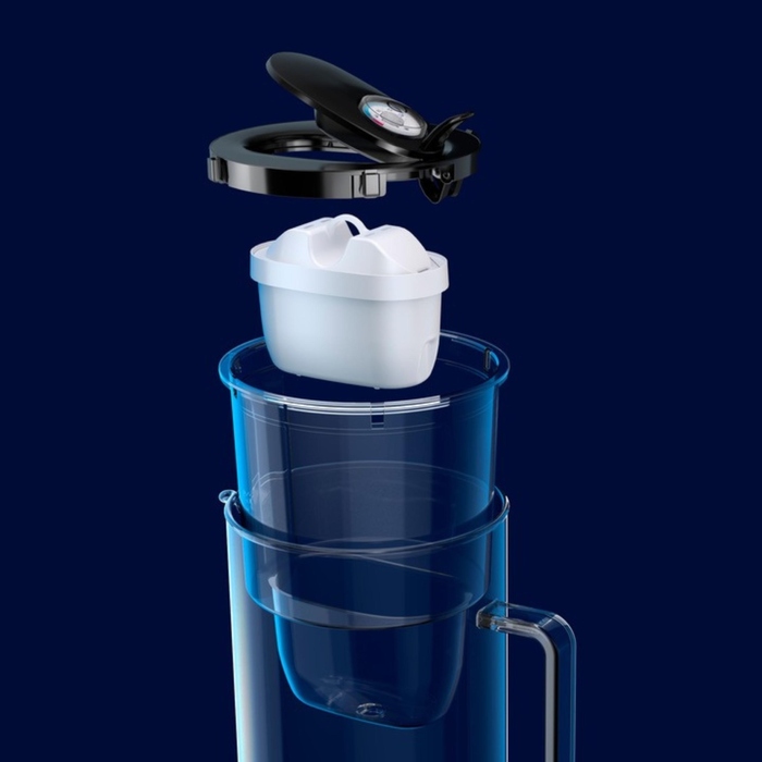 Скляний фільтр-кувшин Aquaphor Glass, білий + 4 фільтри Maxfor+ Mg