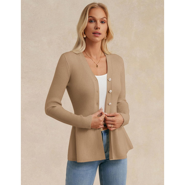 Жакет Grace Karin для жінок: елегантний кардиган-болеро з довгим рукавом, колір верблюжий, осінь, вільний крій A-силует