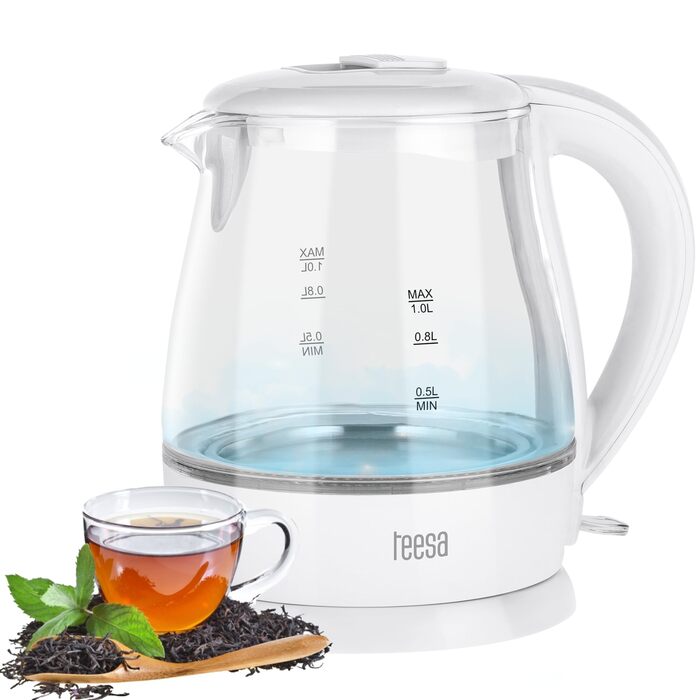 Бездротовий електричний чайник TEESA 1L, TSA1030B, білий