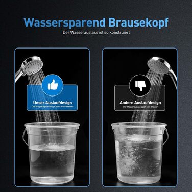 Насадка для душу ручна, 3 режими, високий тиск, діаметр 120 мм, шланг 1.5 м, економна, з тефлоновою стрічкою, хром