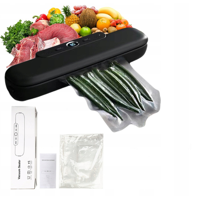 Вакууматор для продуктів, пакувальна машина 120 Вт + набір пакетів XXL