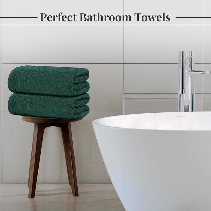 Набір рушників Tens Towels з 100% бавовни, 8 предметів (2 великі банні, 2 для рук, 4 маленькі), гігієнічні та гігроскопічні, колір: мисливський зелений