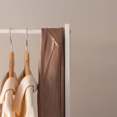 Вішак для одягу Newlux Hangy One 20 до 24 кг з полицею для взуття, металевий, стійкий, легка збірка, захист підлоги, білий, 50x40x160 см