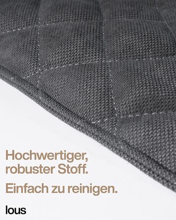 Подушка для собак ручної роботи, килимок, ковдра для собак середніх та маленьких порід, можна прати до 90ºC, захист дивану, для домашніх тварин, собак та котів (L 98x97x3 см, Антрацит/Сірий) L 98x67x3 см Антрацит / Сірий