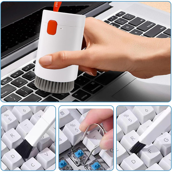 Набір для чищення електроніки 20 в 1: Airpods, телефони, ноутбуки, навушники, ПК, камера. З пилососом та спреєм