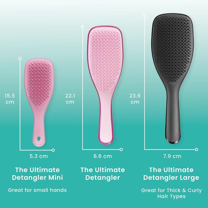 Тізер Tangle Teezer Ultimate Detangler - щітка для волосся Raspberry Rouge, для сухого та мокрого волосся, з плоским руків'ям, 1 шт.