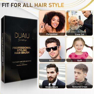 Набір гребінців для чоловічого стайлінгу DUAUI: 5 шт. для всіх типів волосся. Гребінець-щітка, гребінець для розчісування, круглий гребінець, гребінець з широкими зубцями, гребінець-хвостик. Професійні інструменти для перукарів