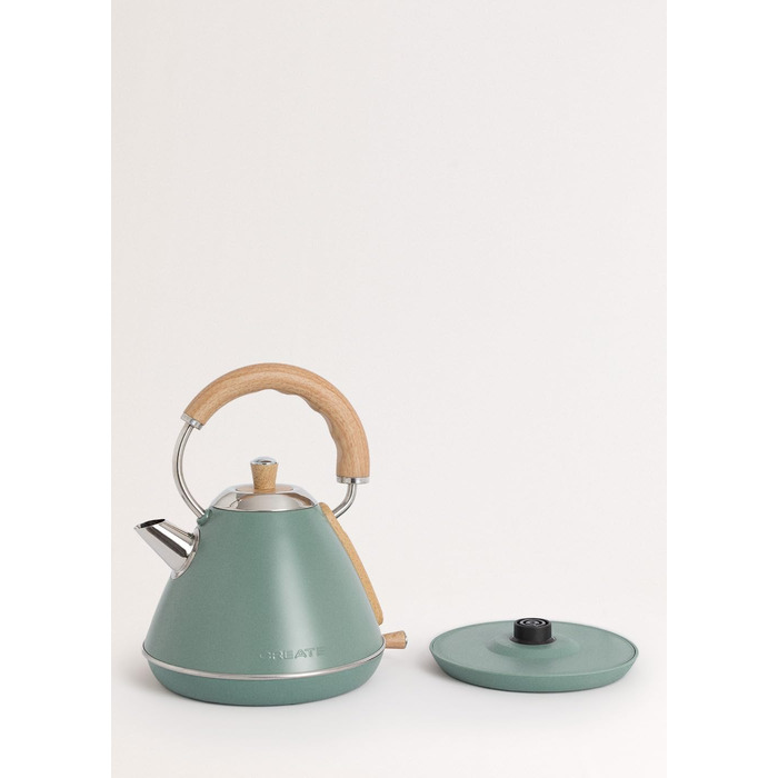 Retro Electric Kettle - Cream White - 1L Capacity, Fast Boil, Auto Shutoff, Anti-Scale Filter, Water Level Indicator