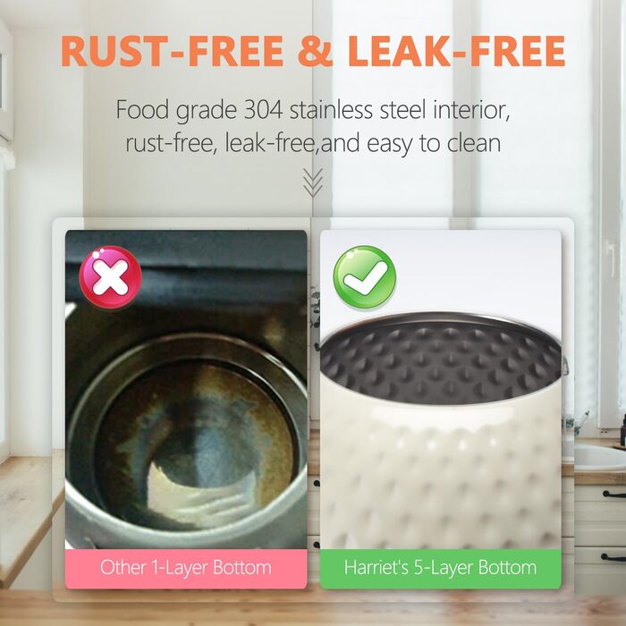 Чайник для плити Harriet Teekessel, 2.5 QT з флейтою, з 5-шаровим дном, з нержавіючої сталі, з термостійкою ручкою, підходить для газових та електричних плит, червоний глянцевий (бежево-білий глянцевий)