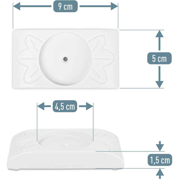 Захист для сходів IB Style Berrin - сітка для дітей та собак, без свердління, чорний, 67-75 см (4 накладки на стіну)