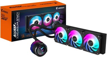 Система водяного охолодження CPU GIGABYTE AORUS WATERFORCE II 360 Ice AIO - 3x120mm ARGB вентилятори, білий корпус, підтримка LGA 1851 та AM5