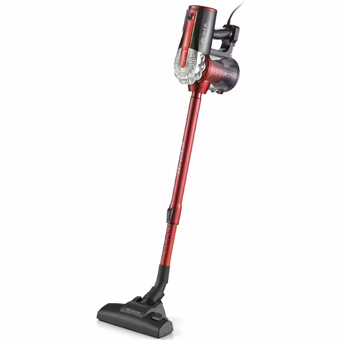 Ariete 2761 Handy Force, 2-in-1 corded electric broom, vacuum cleaner and crumb sucker, HEPA filter, cyclone technology, bagless, traditional brush, telescopic tube, Red/Black