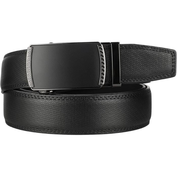 Чоловічий ремінь Lavemi з італійської шкіри, 2 кольори, регульований, чорний