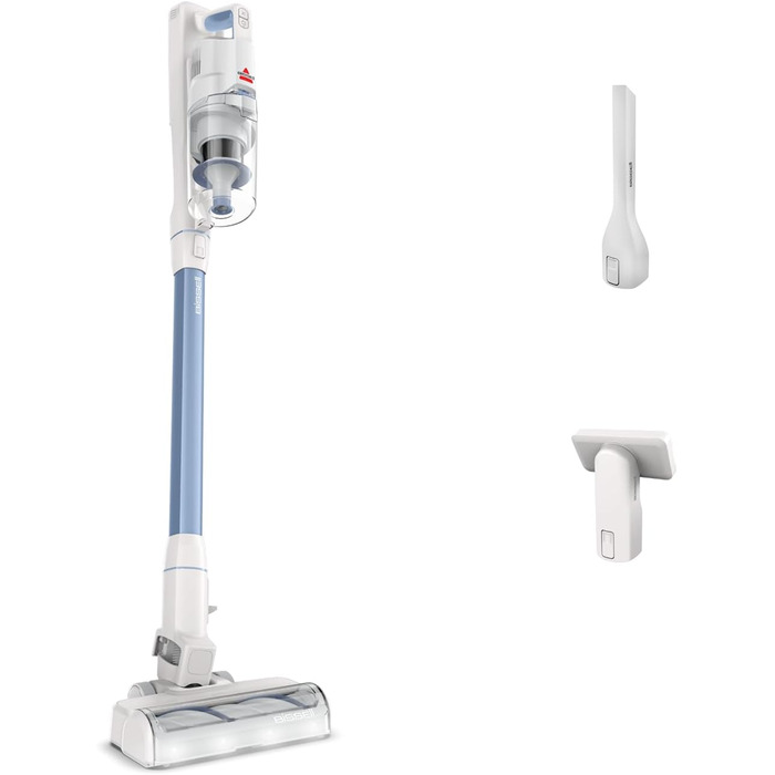 Бездротовий пилосос Bissell PowerClean FurGuard з акумулятором 2500 mAh, 280W, HEPA-фільтр, самоочищення щітки, світло FurFinder, для видалення шерсті тварин, 50 хв роботи