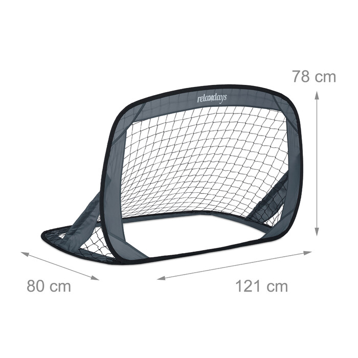 Relaxdays Pop-Up Football Goals, 2-Piece Set