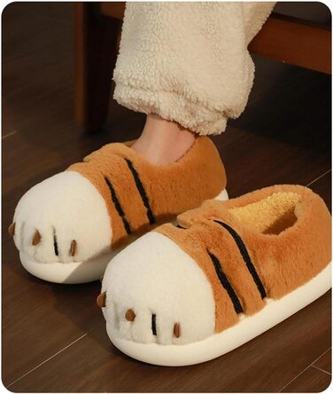 Жіночі халапи LANFIRE з бавовни, халапи-тварини, плюшеві халапи (44/45 EU, вузька ширина, помаранчевий колір)