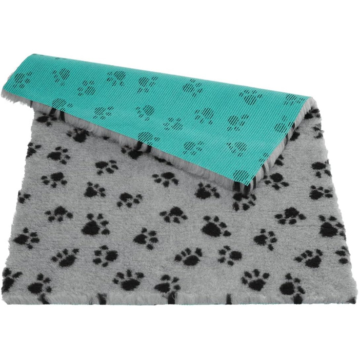 М'яка медична підстилка для собак Medbed Premium: нековзна, вбираюча вологу, дихаюча, 70x100 см, сіра з лапками