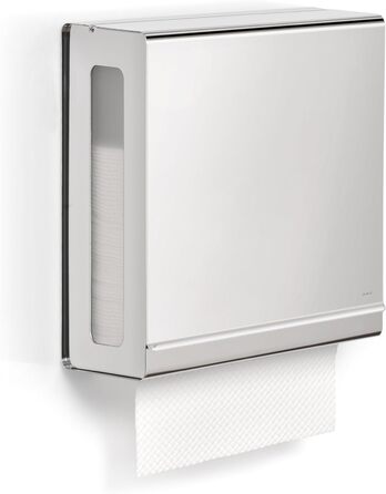 blomus -NEXIO- Paper Towel Dispenser made of polished stainless steel, 30 x 27 x 13 cm, stainless steel