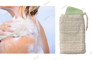 Набір для миття рук: мильниця з бамбука та кукурудзяного крохмалю + 2 мішечки для мила